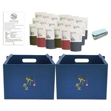 Lovely Farm粉彩漢藥用錢箱+直立袋 18入+迷你封口機+服藥指示書組, 海軍藍色(盒), 2套