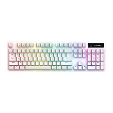 ABKO 軸交換 彩虹流動 LED 機械式 有線 標準型 鍵盤, K560, 白色