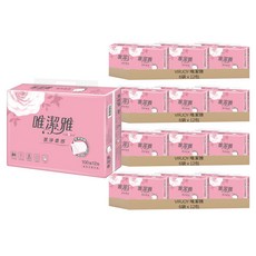 VIRJOY 唯潔雅 抽取式衛生紙 原生紙漿 100張, 12包, 24袋