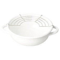 PEARL LIFE 珍珠金屬 IH適用 Blanc Kitchen 系列 琺瑯天婦羅鍋, 20cm, 白色, 1個