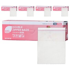EZn이지엔 스탠다드 더블지퍼백, 특대(XL), 70개입, 5개