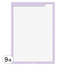 TOCTOC 彩虹色彩格線筆記本 B5, 紫色, 9個