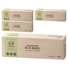 SUGARLAB 甘蔗環保袋 大 30 x 40 cm, 大(L), 100入, 4個