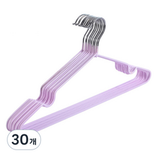 코지웰 미끄럼 방지 논슬립 옷걸이, 퍼플, 30개