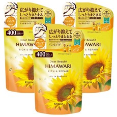 Kracie 葵緹亞 HIMAWARI 向日葵精粹亮采洗髮精補充包 400ml, 3包