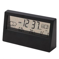 Aya Home 數位時鐘溫濕度計, 1個, 黑色