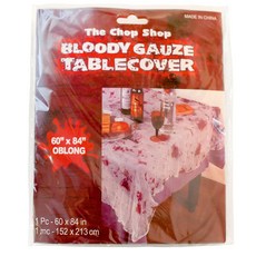 스투피드 블러디 테이블보, 1개, 화이트 + 레드