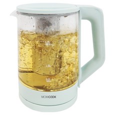 맘쿡 유리 전기 티포트 1.8L, DMK-018G(블루)