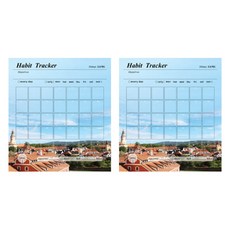 아이씨엘디자인 Habit Tracker 35day 포토 해빗트래커 목표달성, 유럽, 2개