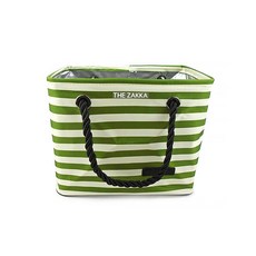 THE ZAKKA 條紋手提盥洗包, 1個, 綠色橫條紋