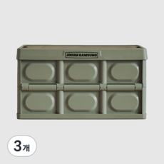 진심감성 다용도 수납 폴딩박스, 교토말차, 56L, 3개