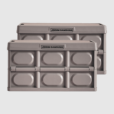 JINSIMGAMSUNG 多用途折疊收納箱, 可可棕, 2入