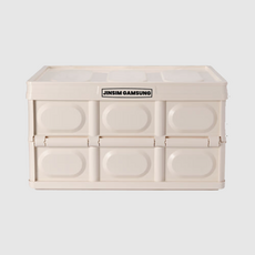 JINSIMGAMSUNG 多用途折疊收納箱, 乳白色, 1入