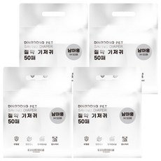 딩동펫 강아지 남아용 절약 기저귀, 중형, 50개입, 4개