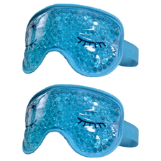 冷熱兩用凝珠眼罩 藍色, 1入, 2個