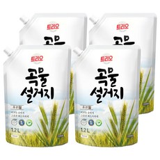 Trio 穀物蔬果碗盤洗潔精補充包, 1.2L, 4包