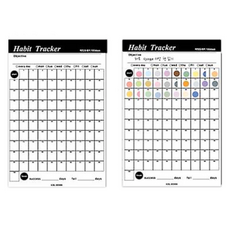 ICL A5 習慣追蹤器 目標達成計畫本 100天, 黑色, 2個