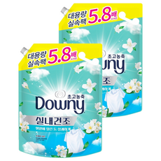 다우니 실내건조 프레시클린 초고농축 섬유유연제 대용량 리필, 4.1L, 2개 4.1L, 2개