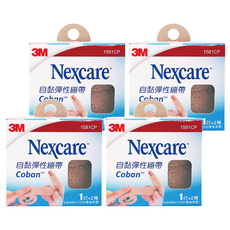 3M Nexcare 自黏彈性繃帶 1581CP 1吋, 2捲, 4盒