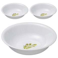 Corelle Brands 康寧餐具 橄欖花園系列深盤, 3個, 深盤, 白色