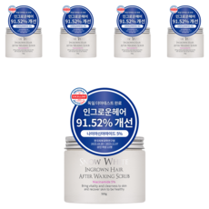 뷰티레시피 스노우화이트 인그로운헤어 에프터 왁싱 스크럽, 500g, 5개