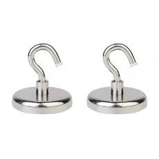 FAmILyLIFE 生活 魔獸級汝鐵硼強力磁鐵掛勾 42 6 x 5 x 5cm 2個, 銀色, 1組