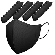 viuum 디럭스 컬러마스크 대형 KF94, 25개입, 4개, 블랙