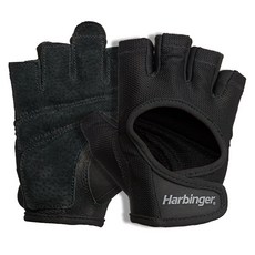 하빈져 여성용 파워 헬스 장갑 양손 세트, 블랙, 1개