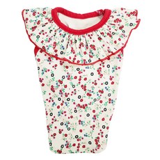 Dog Mom 寵物荷葉邊花朵T恤, 混色