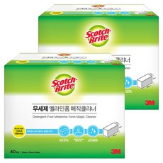 3M Scotch-Brite 百利 無洗劑魔術海綿 40入組, 2個