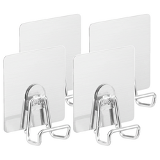 小麥購物 牆面砧板掛鈎 G271 9.5 x 5 x 9.5cm 31g, 4個, 銀色