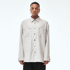 WEST GRAND BOULEVARD 男款輕柔寬鬆按扣工作襯衫