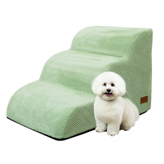 Allmio Pet 雲朵布料 狗狗階梯, 蘋果綠, 1個