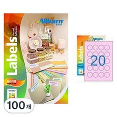 正確標籤紙, 20格, 100個