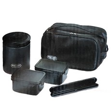 珍珠金屬 不鏽鋼便當罐 附袋 HC-6, 520ml, 1個, 黑色