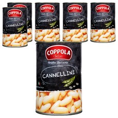 COPPOLA 柯波拉 義大利天然白腰豆, 富含蛋白質、碳水化合物、纖維素及耐久性澱粉質, 400g, 6罐