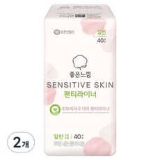 좋은느낌 센서티브스킨 데일리 팬티라이너, 2개, 40개입, 일반
