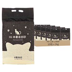 Hi木薯豆腐貓砂, 2kg, 10袋, 原味