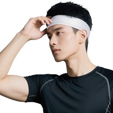 Bodyq 涼感吸汗運動髮帶, 1個, 白色