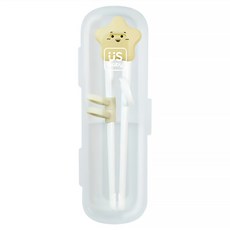 US baby 優生 C'est bon 學習筷, 白色 + 黃色, 1個