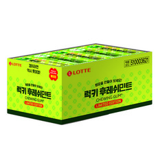 LOTTE 樂天 口香糖 新鮮薄荷口味, 15條, 26g