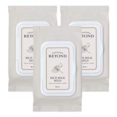 비욘드 라이스밀크 마일드 딥 클렌징 티슈, 50매입, 3개