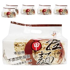 大甲佳旭 大甲手工拉麵 中麵, 不油炸, 無添加防腐劑, 600g, 6包