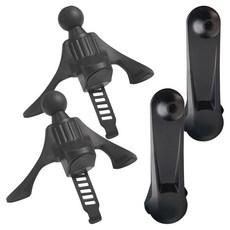 redbean 車用出風口支架掛鉤 + 螺絲型和底座型 DKAM + 旋轉式零件 DCEM, 黑色, 2套