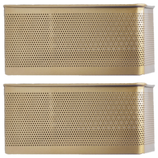 洞洞盒 金色, 15.2 x 33 x 14.6cm, 2個