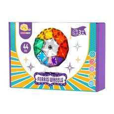 SCIENCEBABY 磁力片摩天輪 紙盒版 44片 3歲以上, Multi-color, 1組