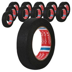 iQIHAN 達達彩色美紋膠帶 25mm x 15m, 12個, 黑色