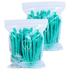 Juhyun Tech Smile Brush L型牙間刷 SS 薄荷, 2個, 50入, 0.9mm