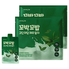 꼬박꼬밥 고단저당 단백질 쉐이크 제주 말차맛, 14개, 40g