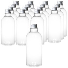 Glassdomae DN500 透明飲料容器 鋁製銀蓋, 500ml, 16個